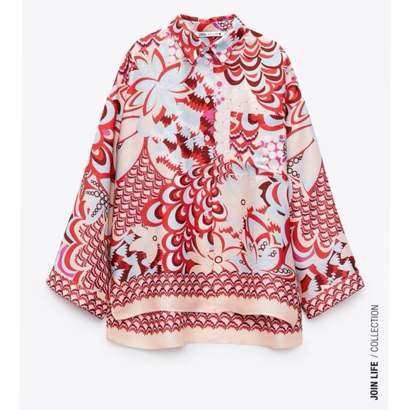 Zara printed shirt with scarf - Picture 13 of 16